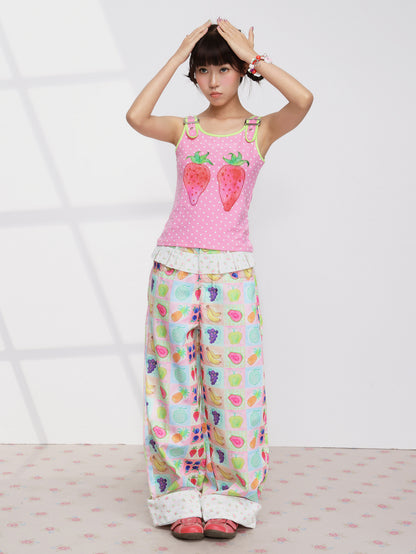 FRUITS - Strawberry Dot Strap Vest camisole Fruits