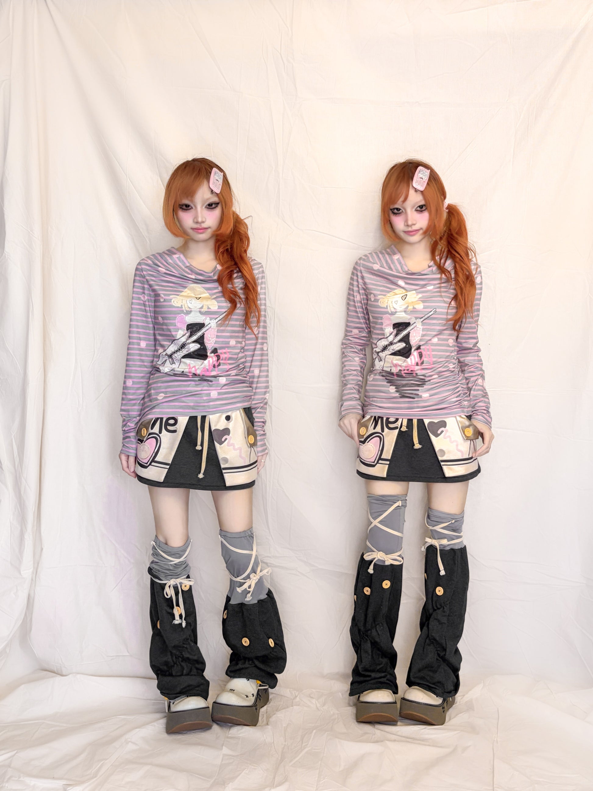 YJM with biubiu - Black Gilded Pocket Mini Skirt skirt YJM with biubiu