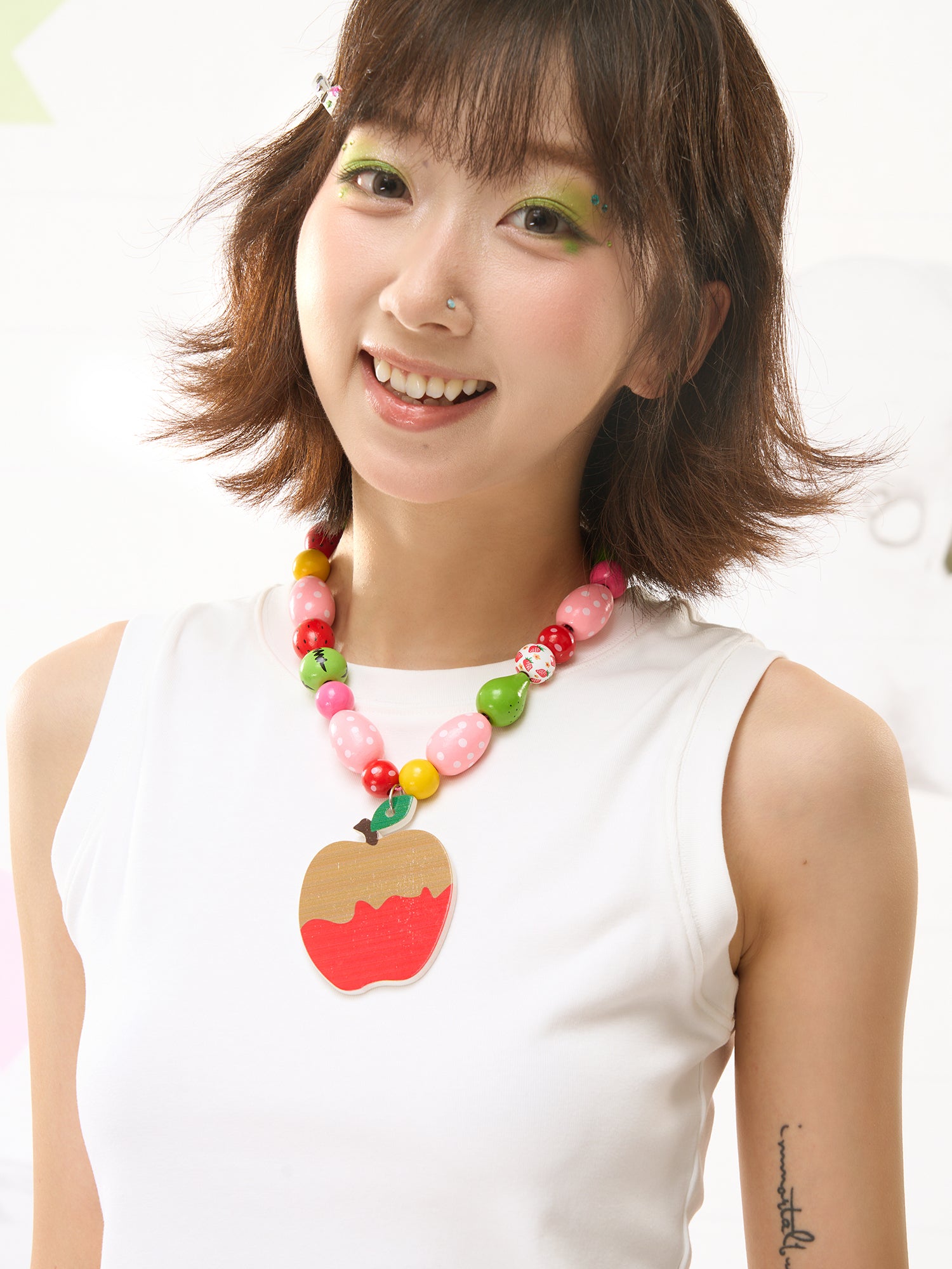 FRUITS Original Necklace | Fruit Apple Wood Bead Necklace necklace Fruits
