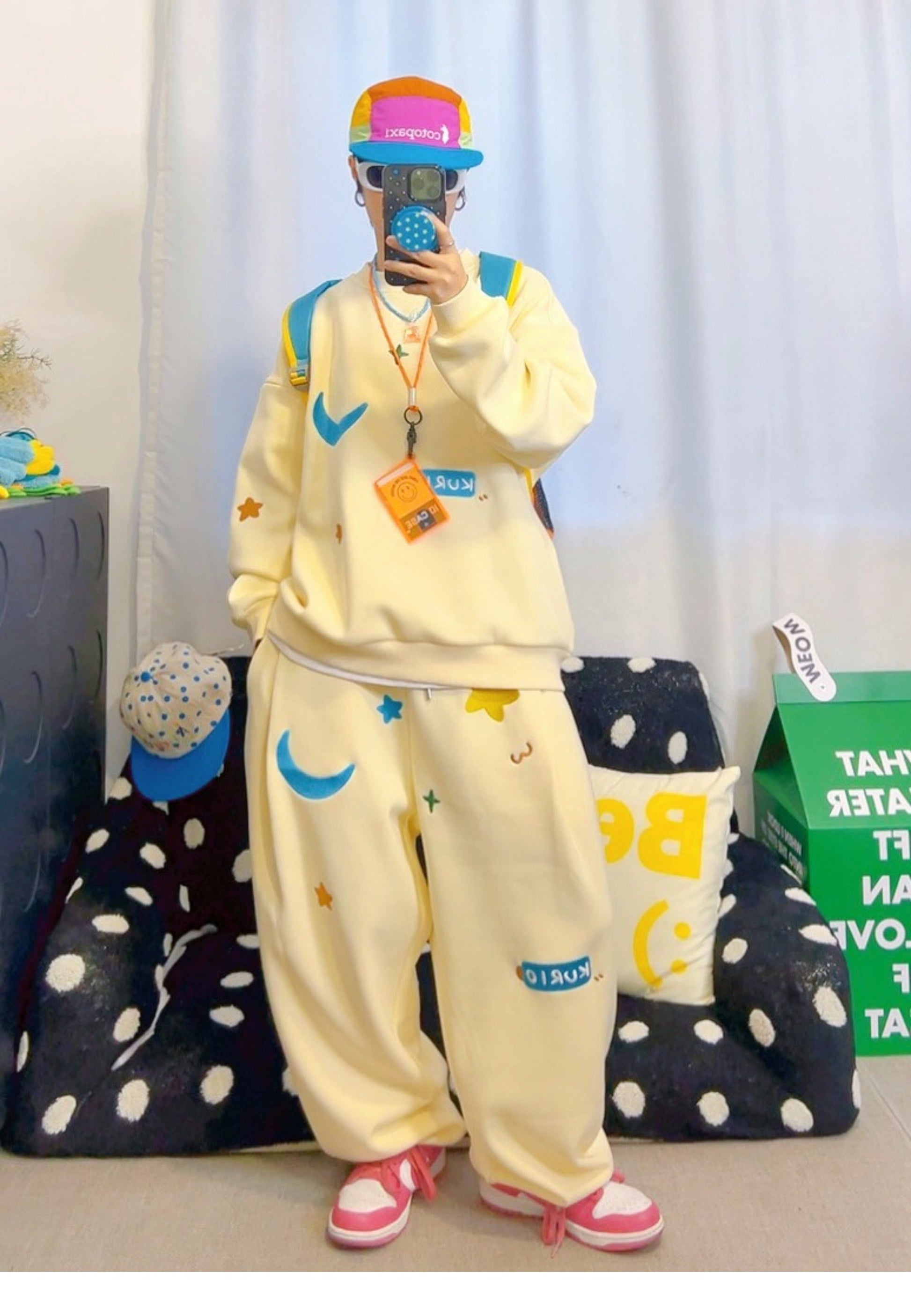 KURIOSITAET 杏色卫裤女冬加绒加厚 pants KURIOSITAET