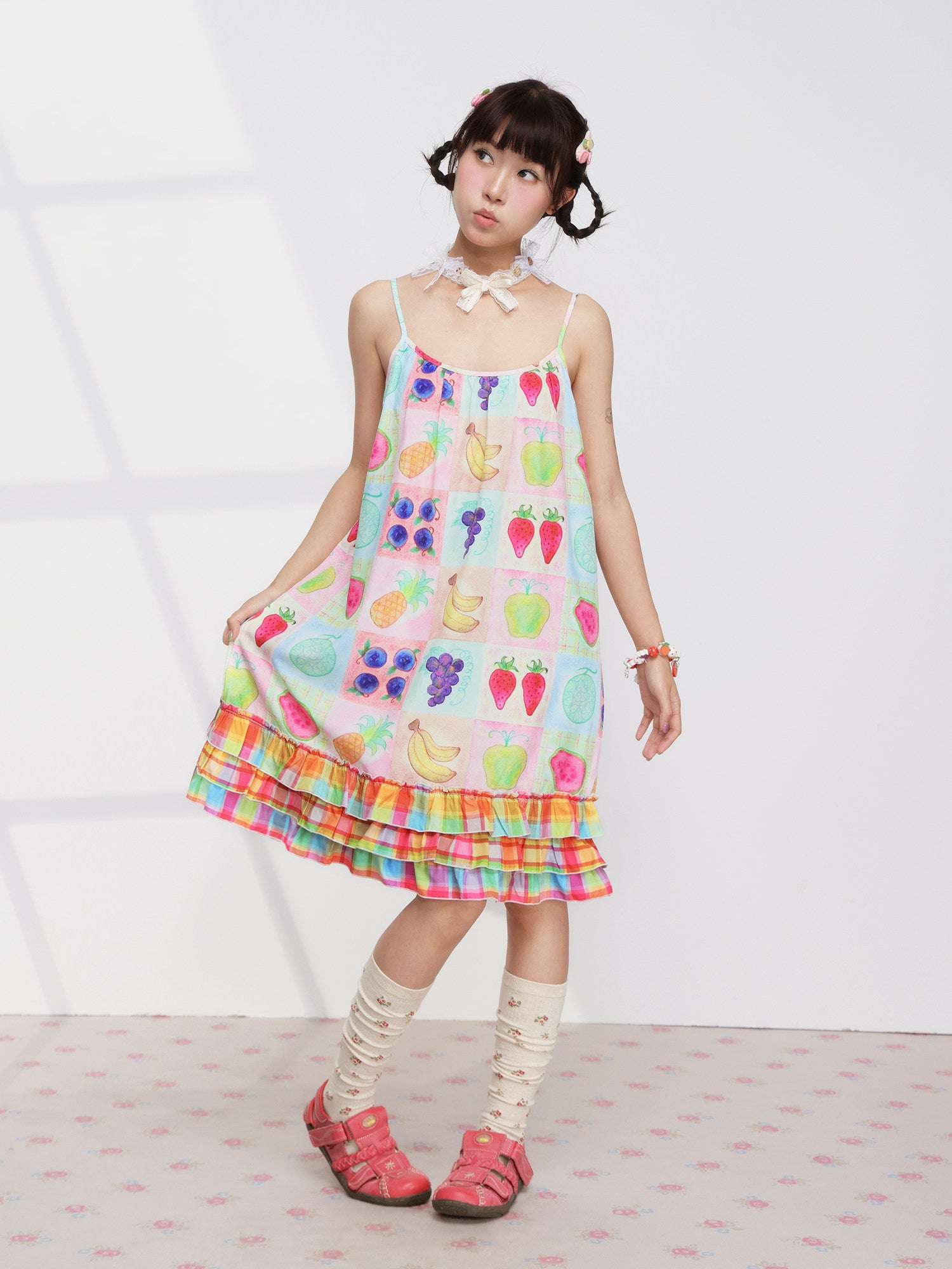 FRUITS - Fruit Ruffle Cami Dress dress Fruits