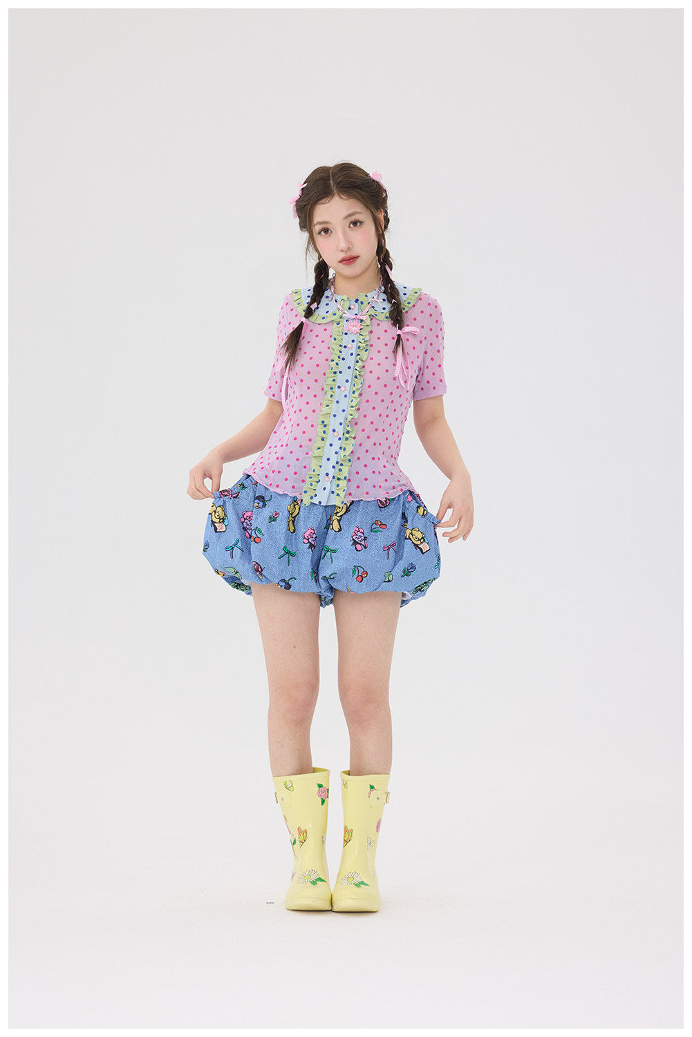tntntutu - Denim Bear Bubble Shorts shorts tntntutu