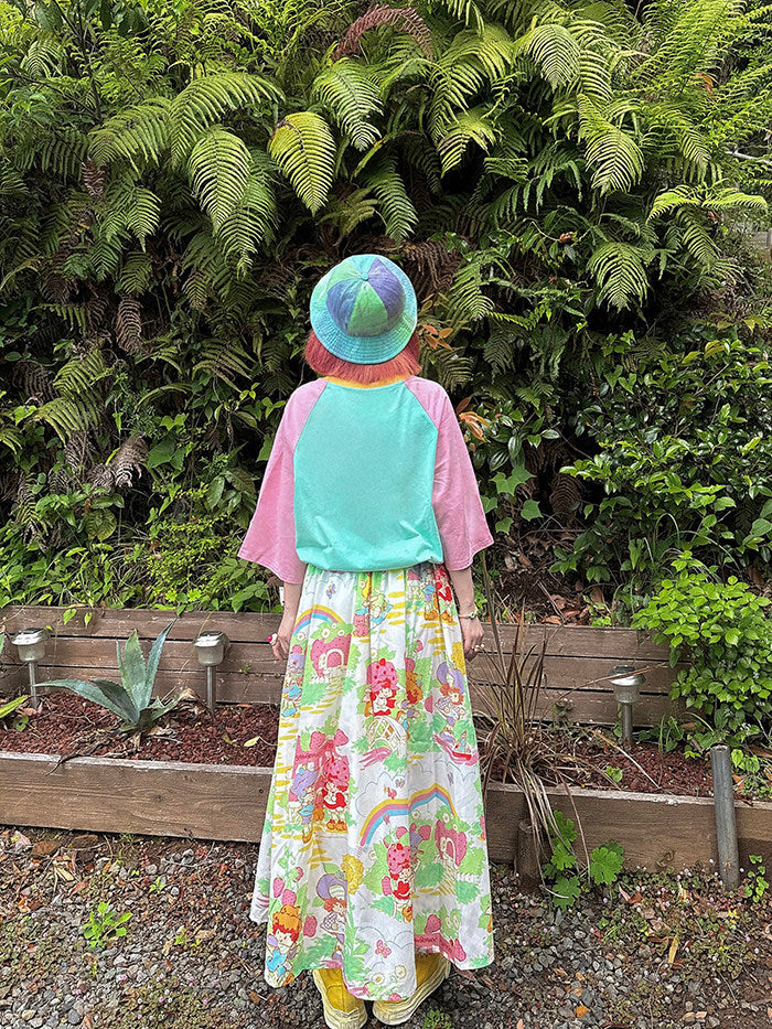 made in zzz 日系清新童趣可爱印花百褶半身裙 skirt made in zzz