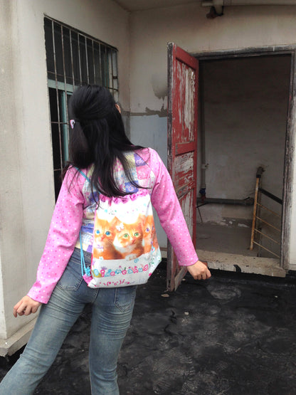 BodyTalk - Kawaii Cat Canvas Drawstring Bag bag bodytalk