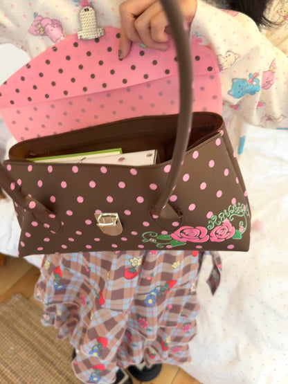 KaiXin Hostel - Rose Polka Dot Jelly Tote Bag bag KaiXin hostel