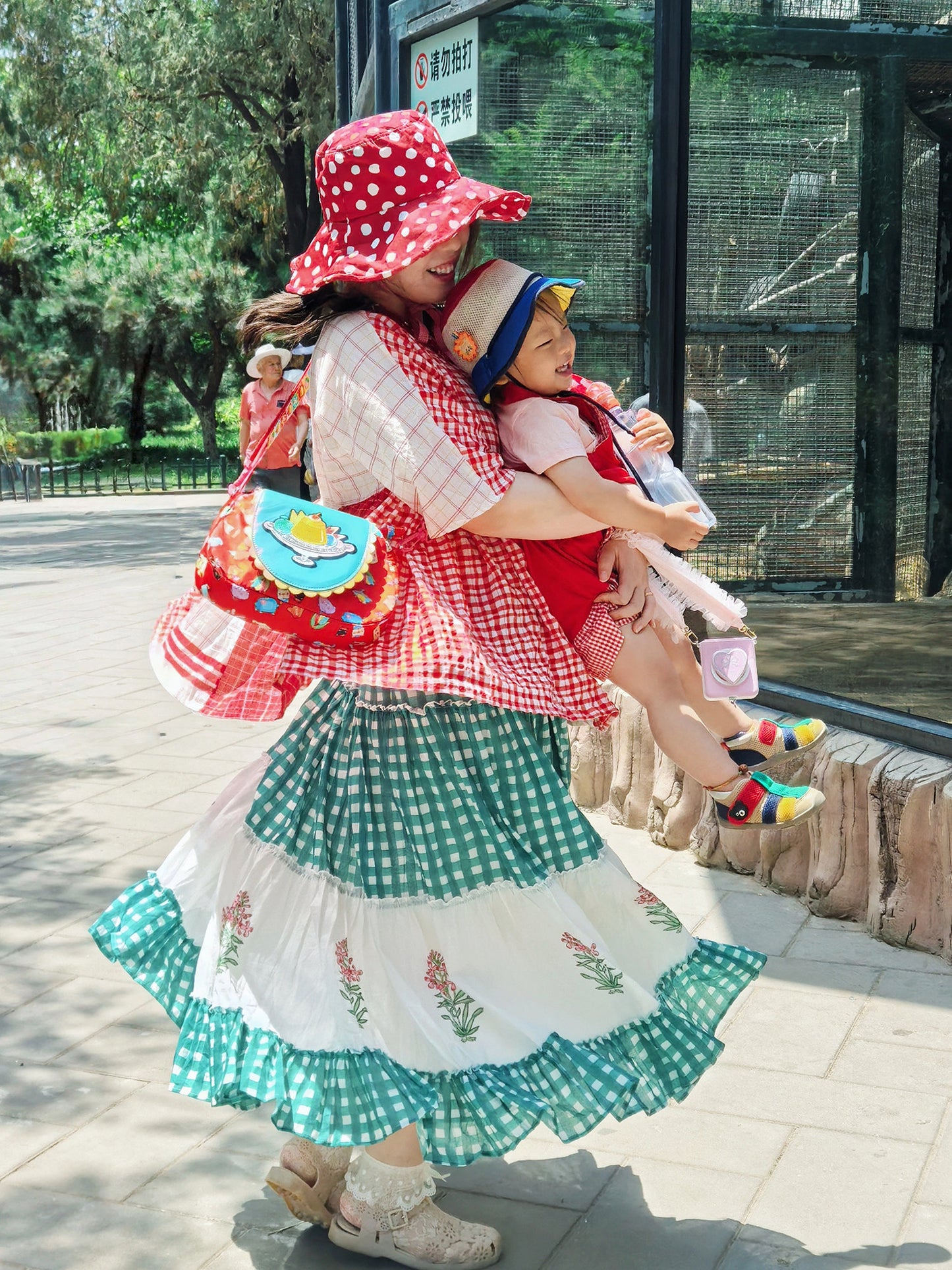 DADANAKO - Colorful Patchwork Oversized Top