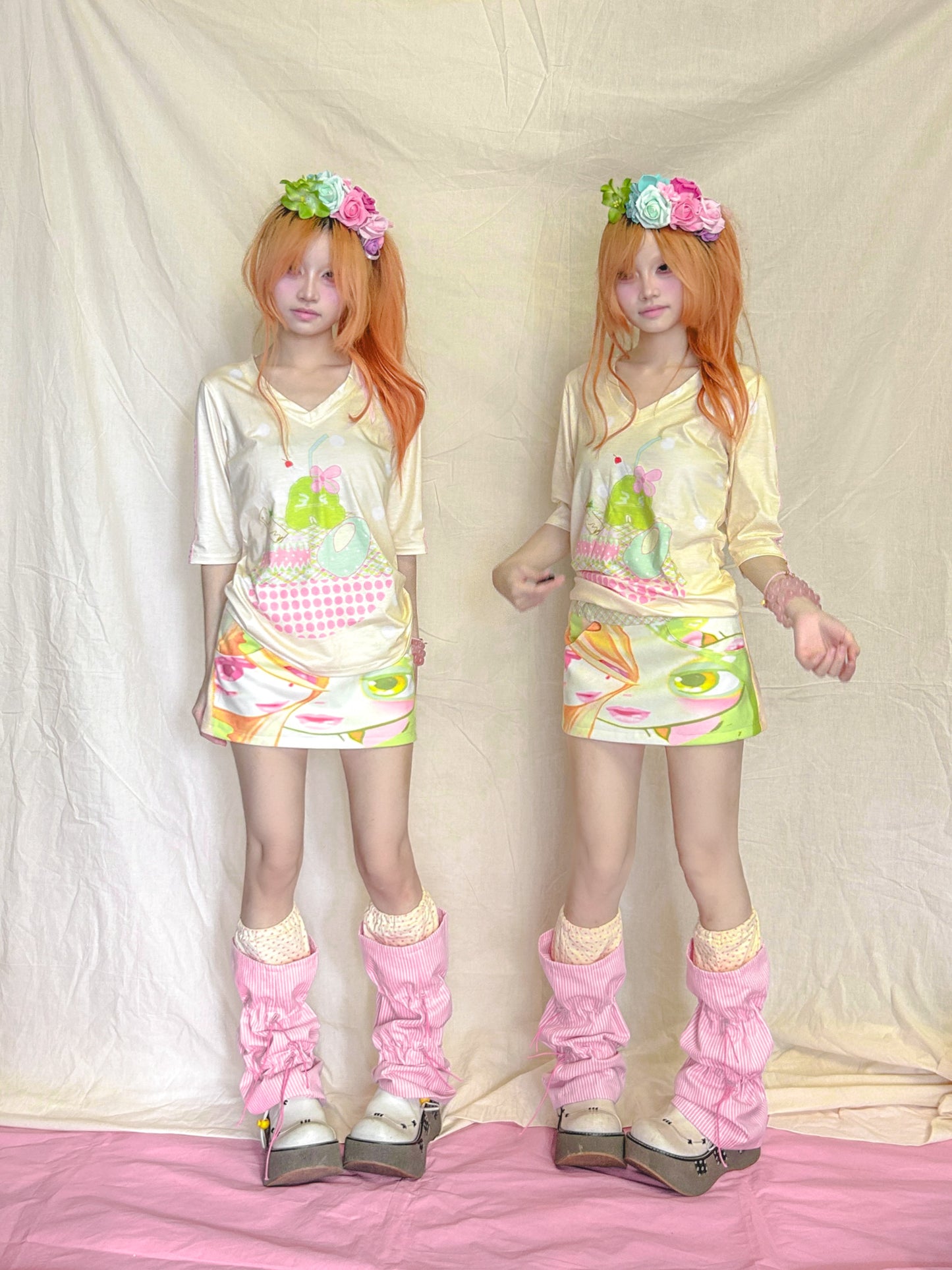 YJM with biubiu - Decora Kei Low Rise Mini Skirt skirt YJM with biubiu
