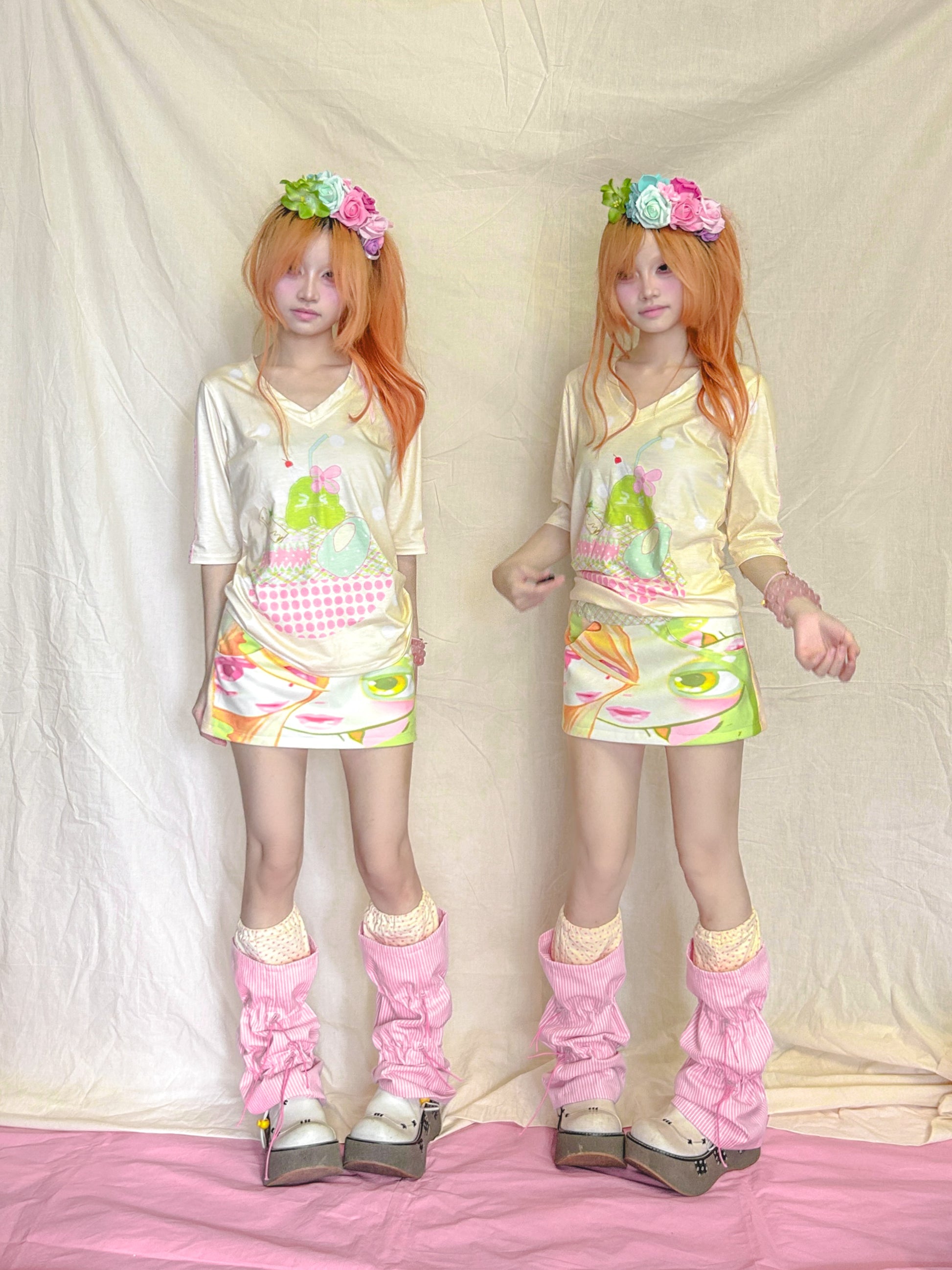 YJM with biubiu - Decora Kei Low Rise Mini Skirt skirt YJM with biubiu