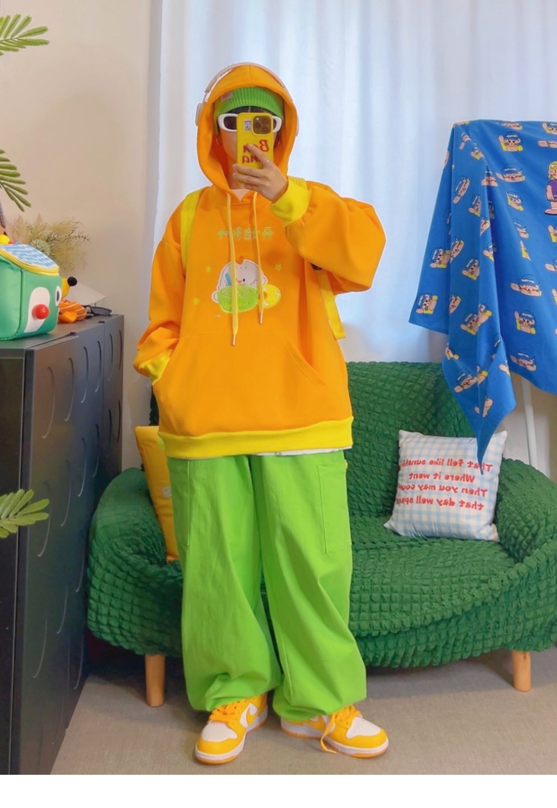 KURIOSITAET - Decora Kei Orange Hoodie Sweatshirt hoodie KURIOSITAET