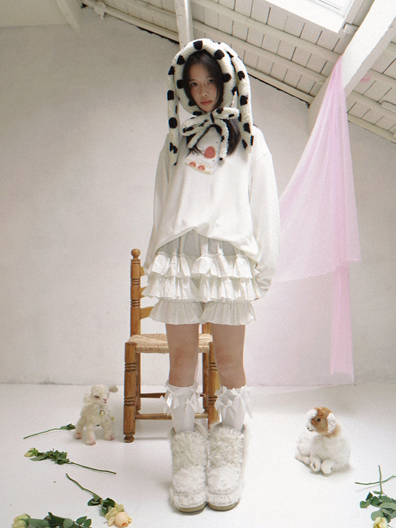 daytoday everyday institute - Girly Strawberry Cake Long Sleeve Tee Cute sweatshirt daytoday everyday institute