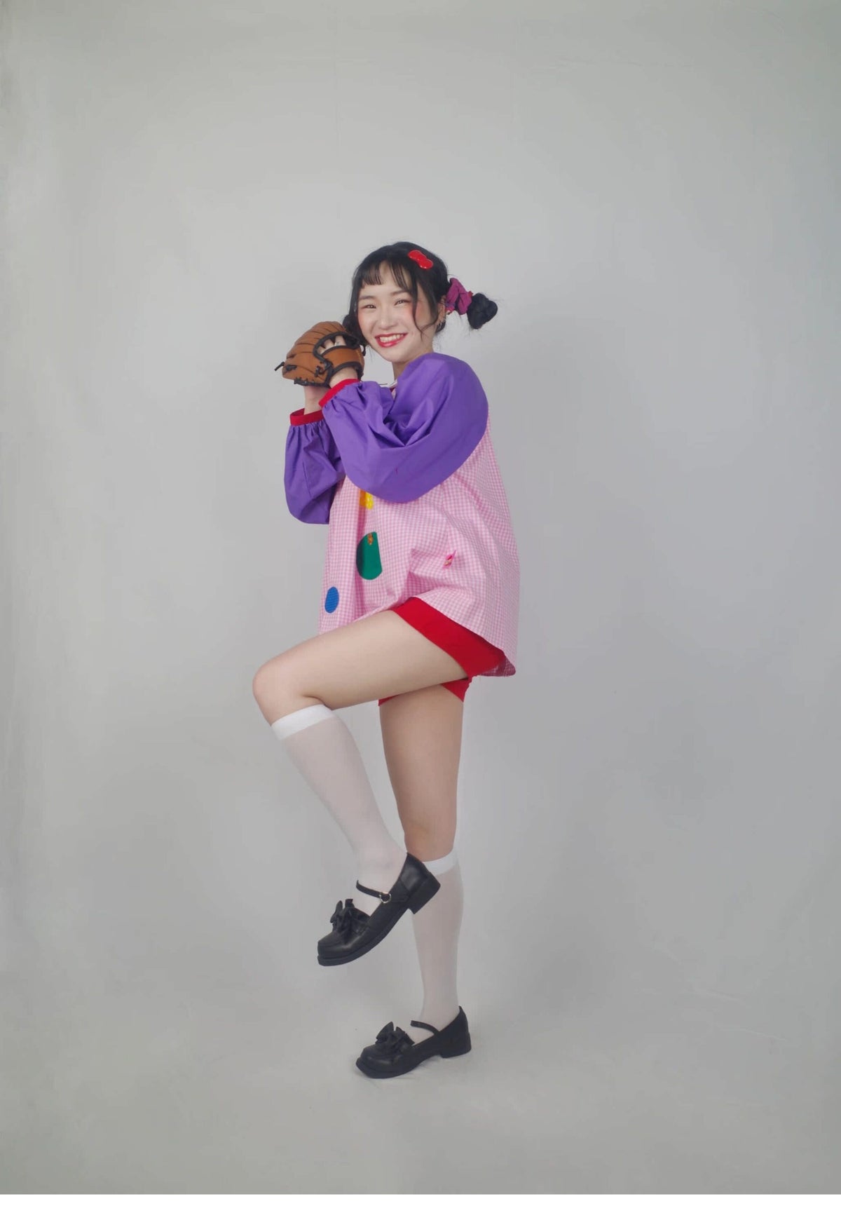 GOODBABY - Colorful Fruit Patchwork Purple Pullover Top overskirt goodbaby