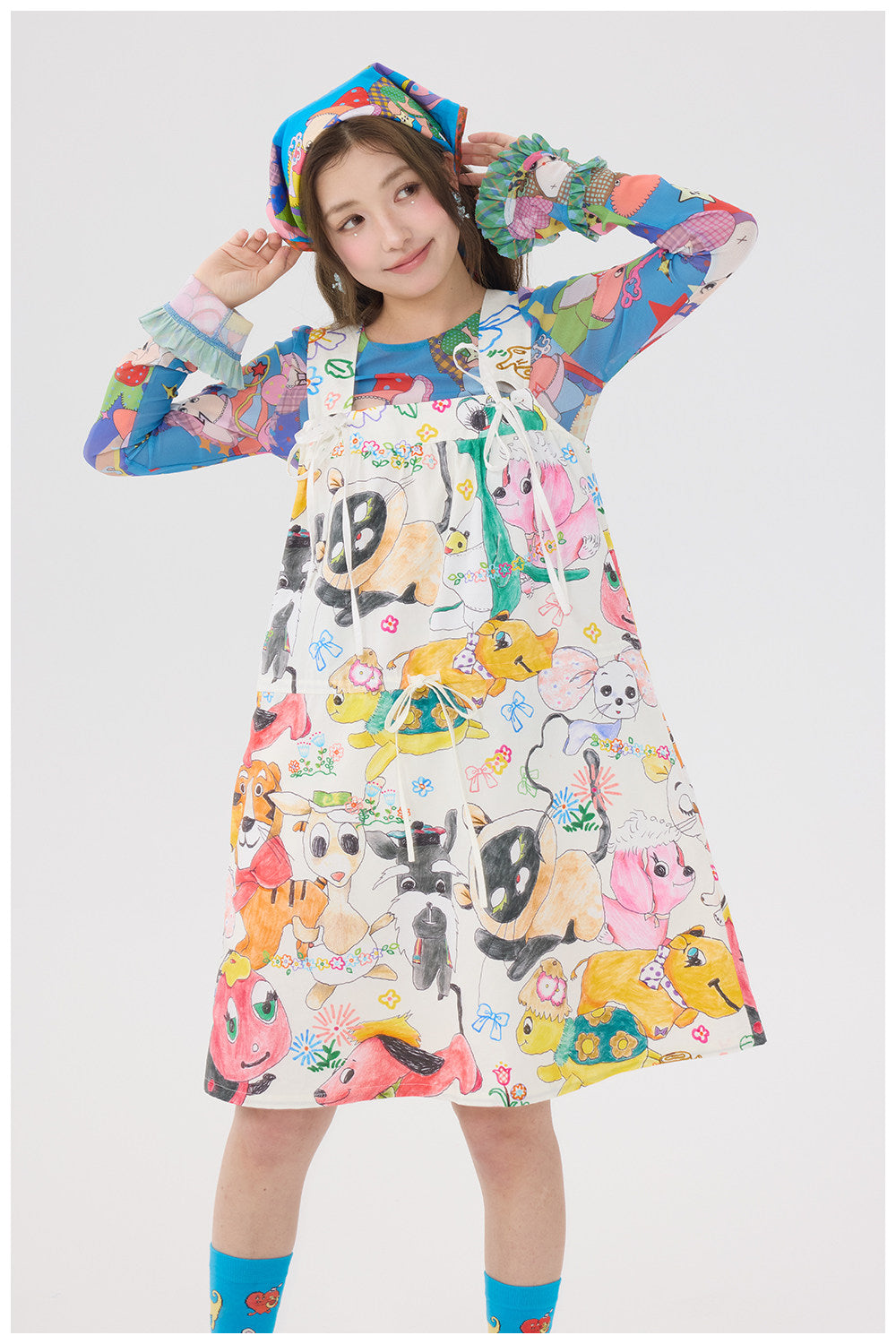 tntntutu - White Graffiti Strap Dress dress tntntutu