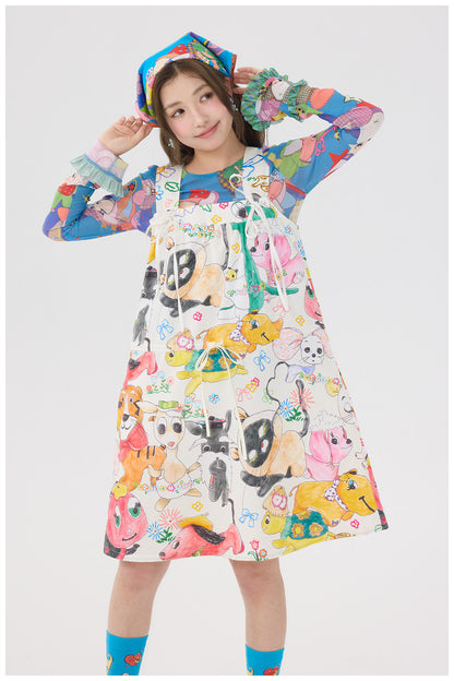 tntntutu - White Graffiti Strap Dress dress tntntutu