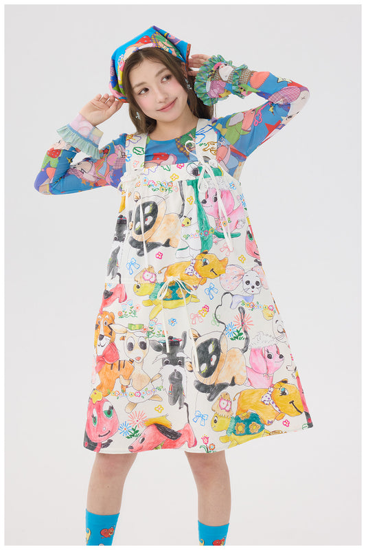 tntntutu - White Graffiti Strap Dress dress tntntutu