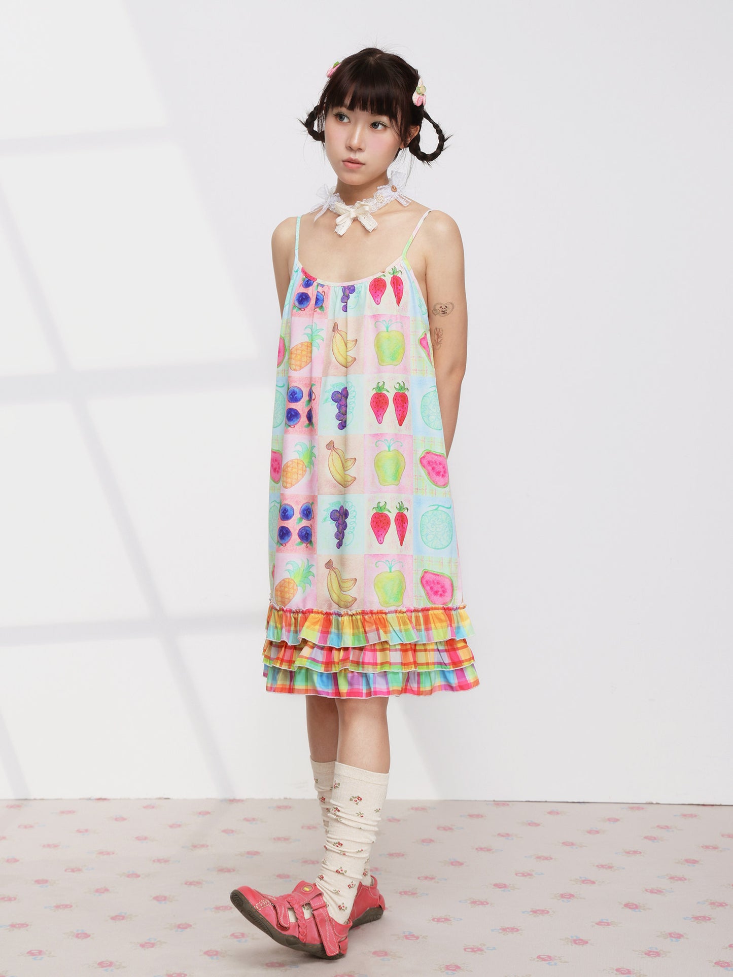 FRUITS - Fruit Ruffle Cami Dress dress Fruits