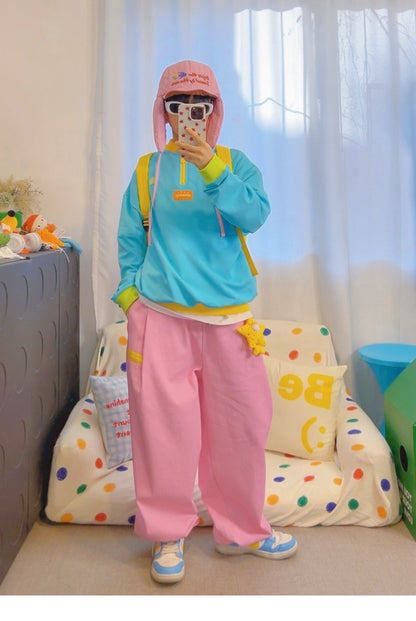 KURIOSITAET - Pink Wide-Leg Pants pants KURIOSITAET