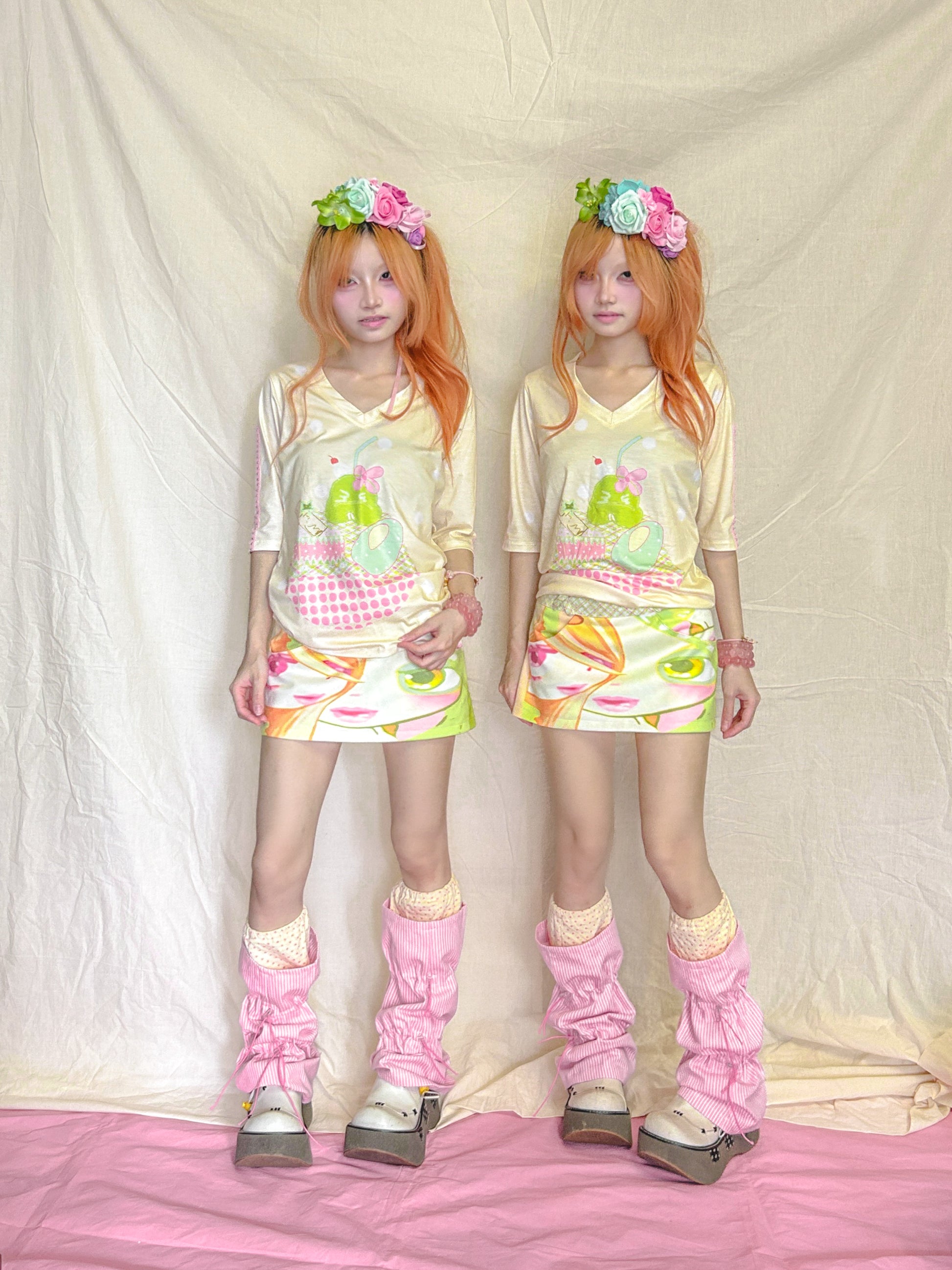 YJM with biubiu - Decora Kei Low Rise Mini Skirt skirt YJM with biubiu