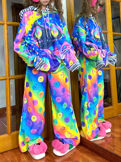 Leerroo - Decora Kei Fleece Cartoon Hoodie hoodie Leerroo