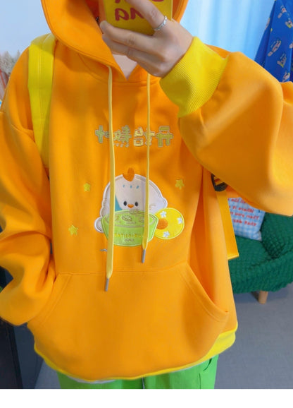 KURIOSITAET - Decora Kei Orange Hoodie Sweatshirt hoodie KURIOSITAET