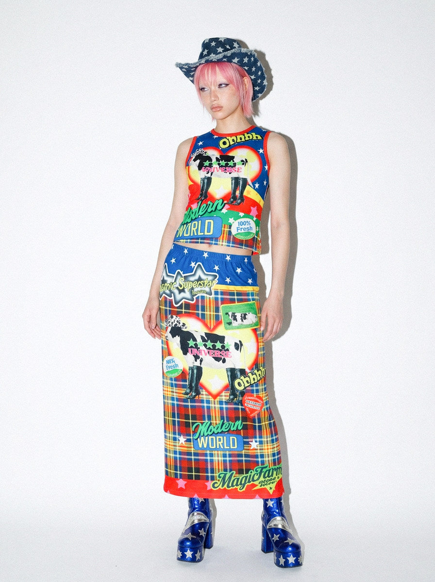 DeadEndKids - Cute Graphic A-Line Skirt skirt DeadEndKids