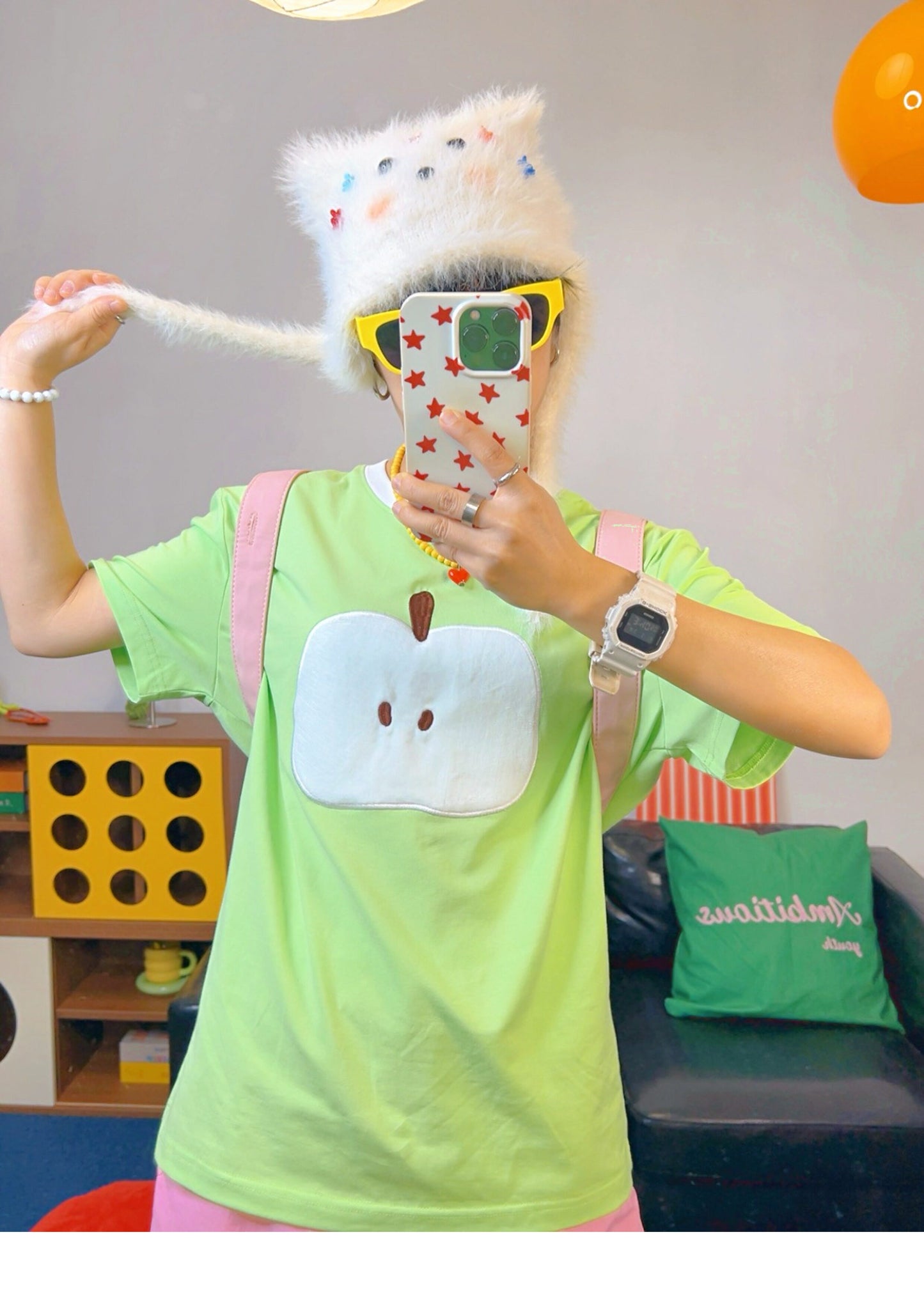 KURIOSITAET - Mint Embroidered Graphic Tee tee KURIOSITAET
