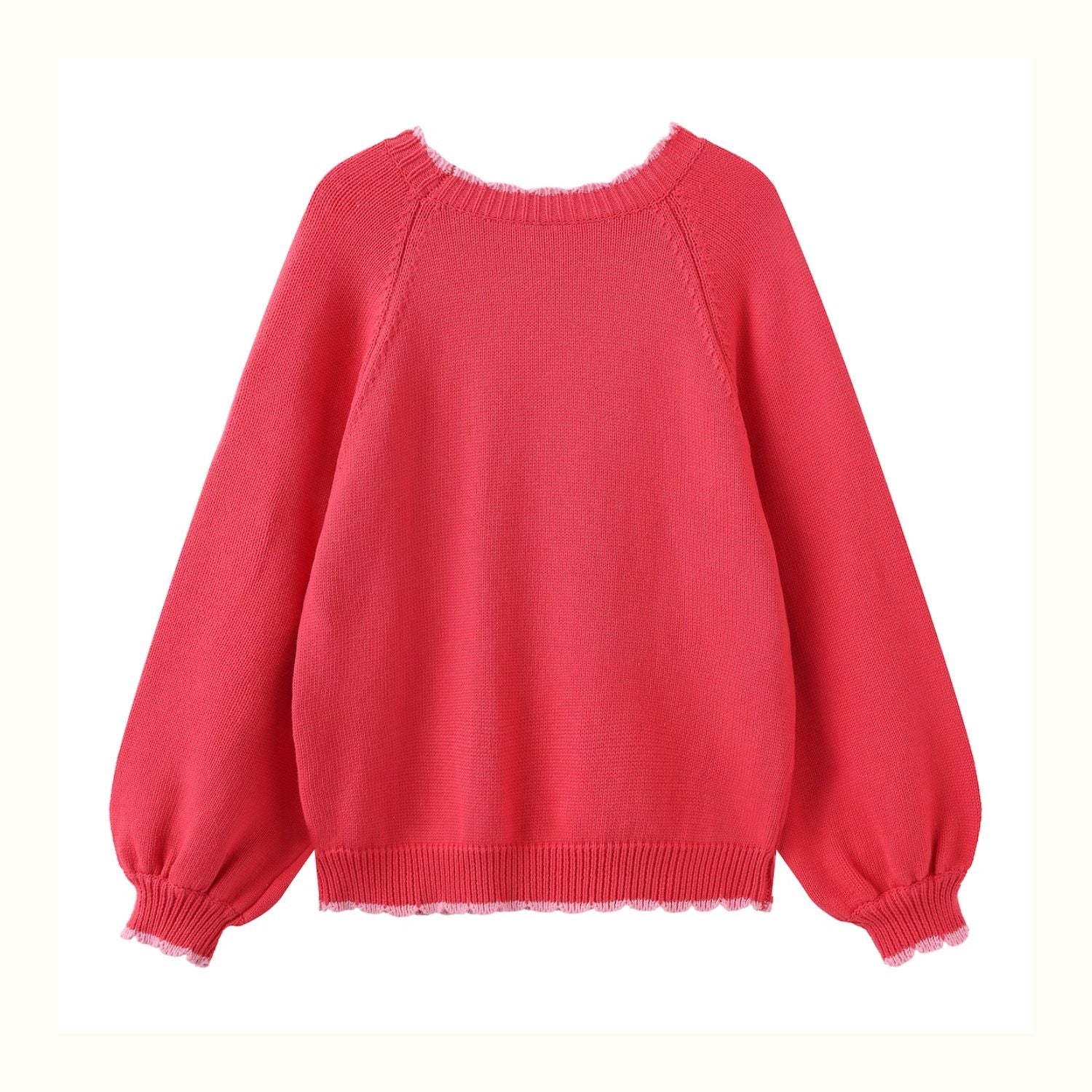 Little Berry - Kawaii Girl Illustration Red Sweater sweater Little Berry