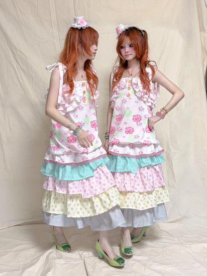 YJM with biubiu - Vintage Floral Lace Dress dress YJM with biubiu