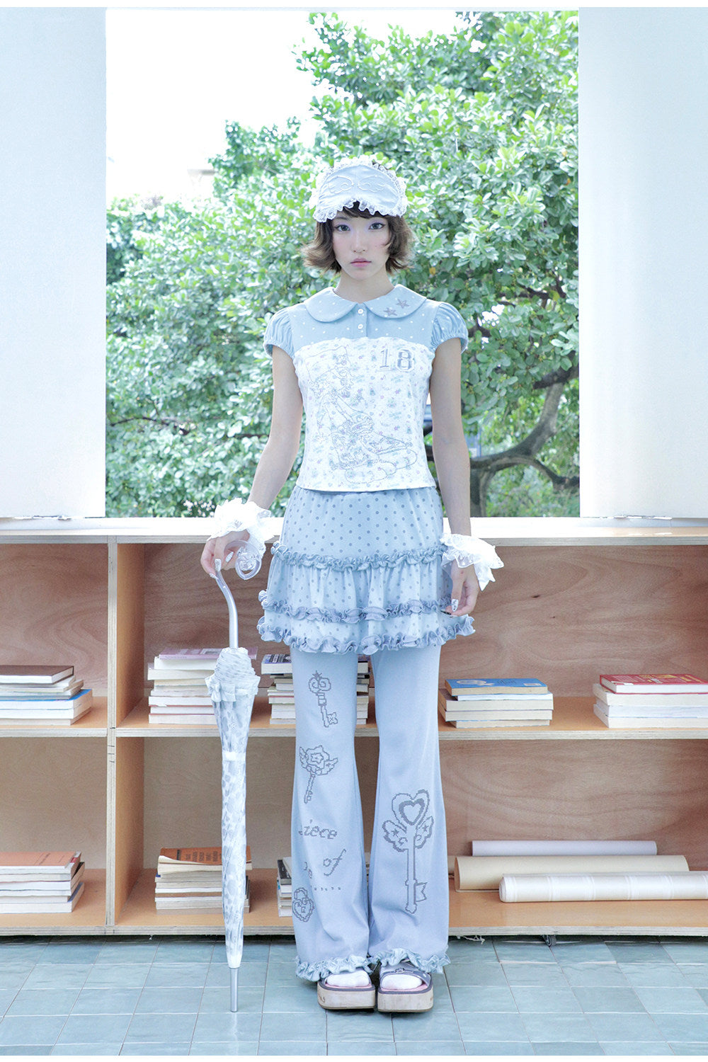 Hashtag DDD - French Doll Collar Puff Sleeve Tee tee Hashtag DDD