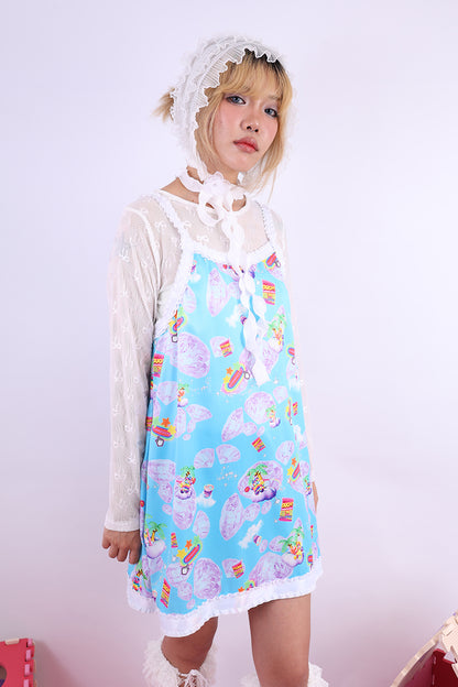 NIHONKIDS - Decora Kei Rainbow Party Handmade Vest Dress dress NIHON KIDS