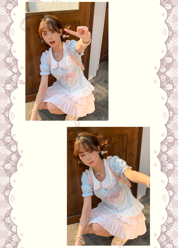 Sinsingirl - Kawaii Bunny Academy Shirt & Mini Skirt Set set sinsingirl