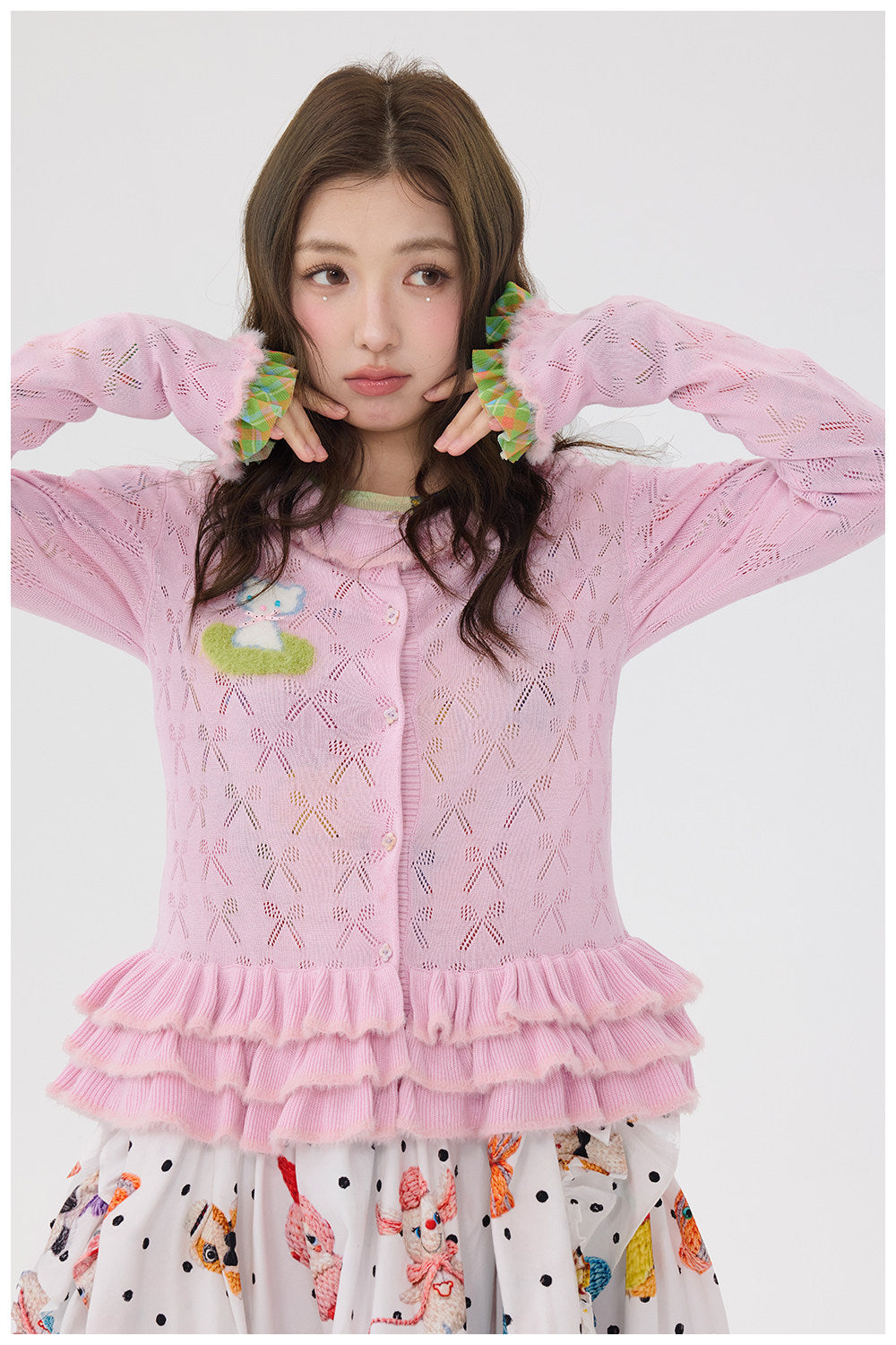 tntntutu - Pink Bow Knit Cardigan cardigan tntntutu