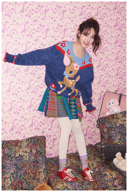 tntntutu - Kidcore Knit Deer Pullover Sweater sweater tntntutu