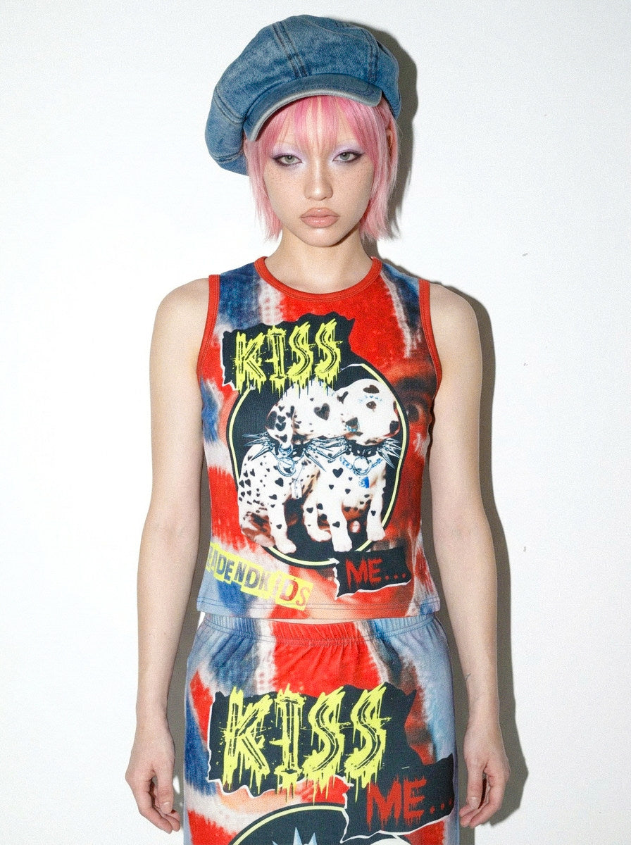 DeadEndKids - Cyber Graphic Slim Tank Top camisole DeadEndKids