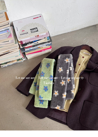 LET ME SEE - Kawaii Plush Flower Scarf scarf let me see