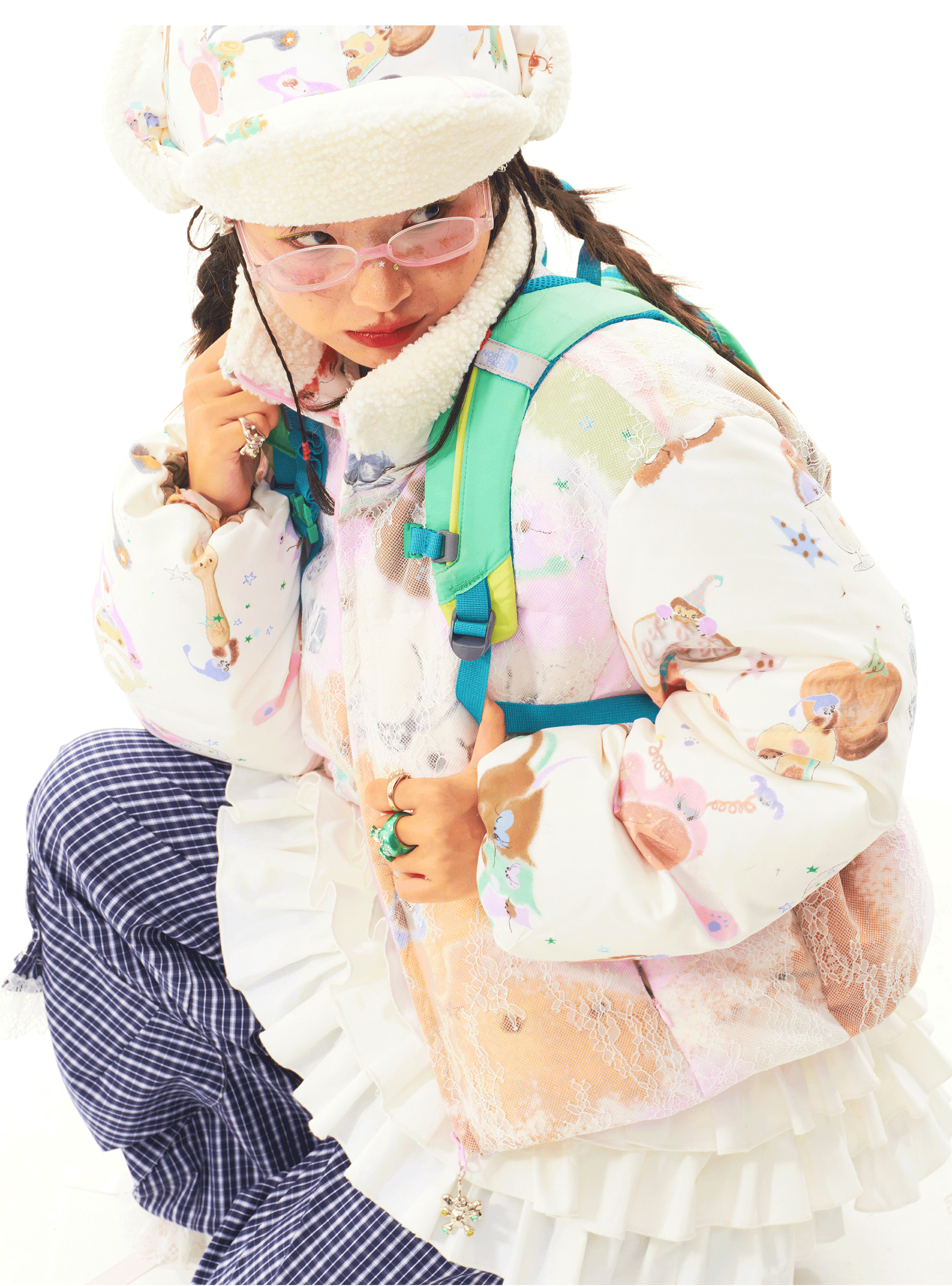 sillysis - Cute Illustrated Down Jacket jacket sillysis