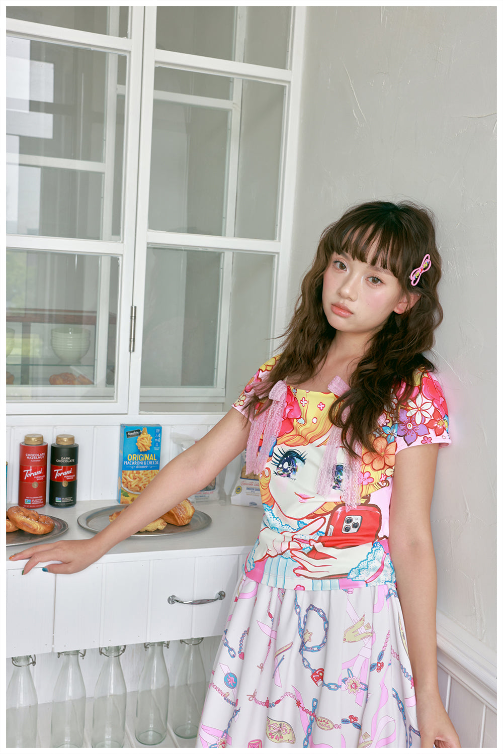 tntntutu Cute Summer Top | Harajuku Pink Lace Bow Girl Short Sleeve Tee tshirt tntntutu