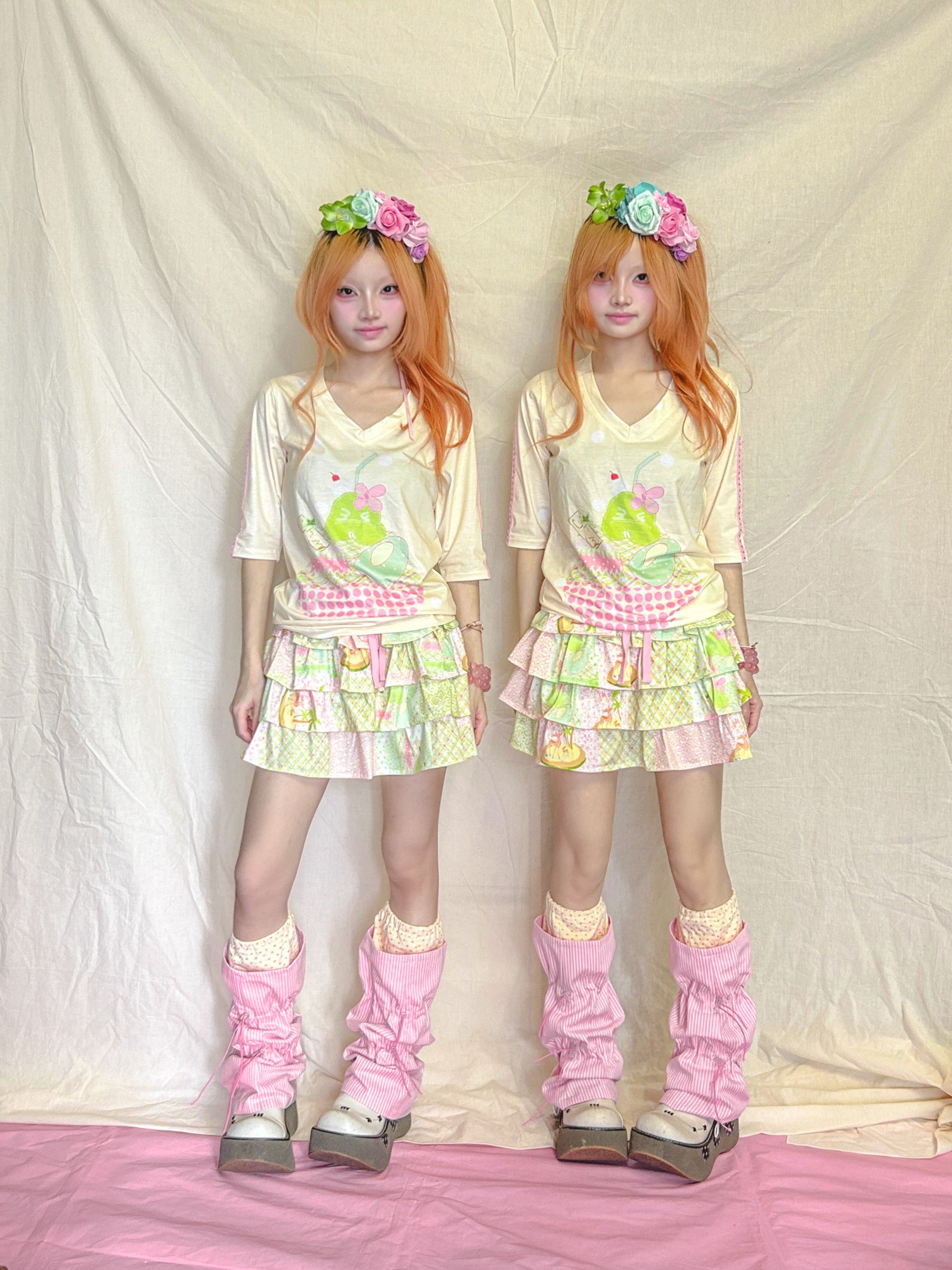 YJM with biubiu - Decora Kei Ruffle Cake Skirt skirt YJM with biubiu