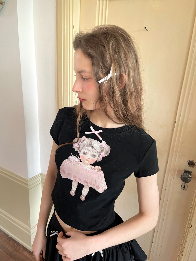 Daytoday Everyday Institute - Girly Kawaii Doll Tee Angel Tears tshirt daytoday everyday institute