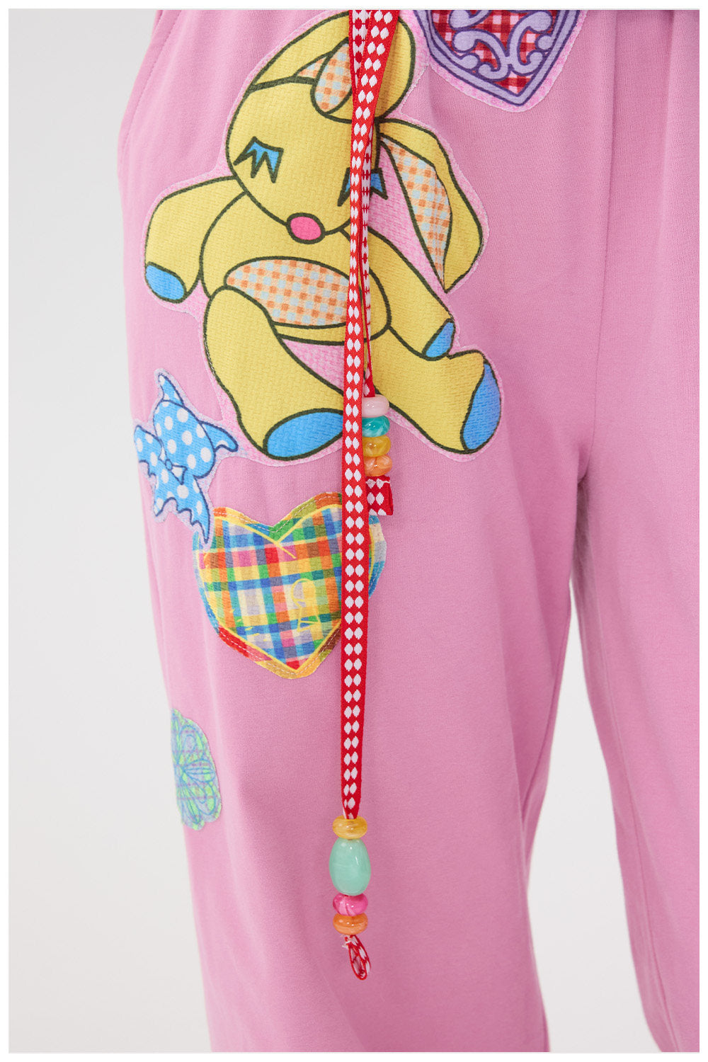 tntntutu - Pink Patchwork Bead Sweatpants pants tntntutu