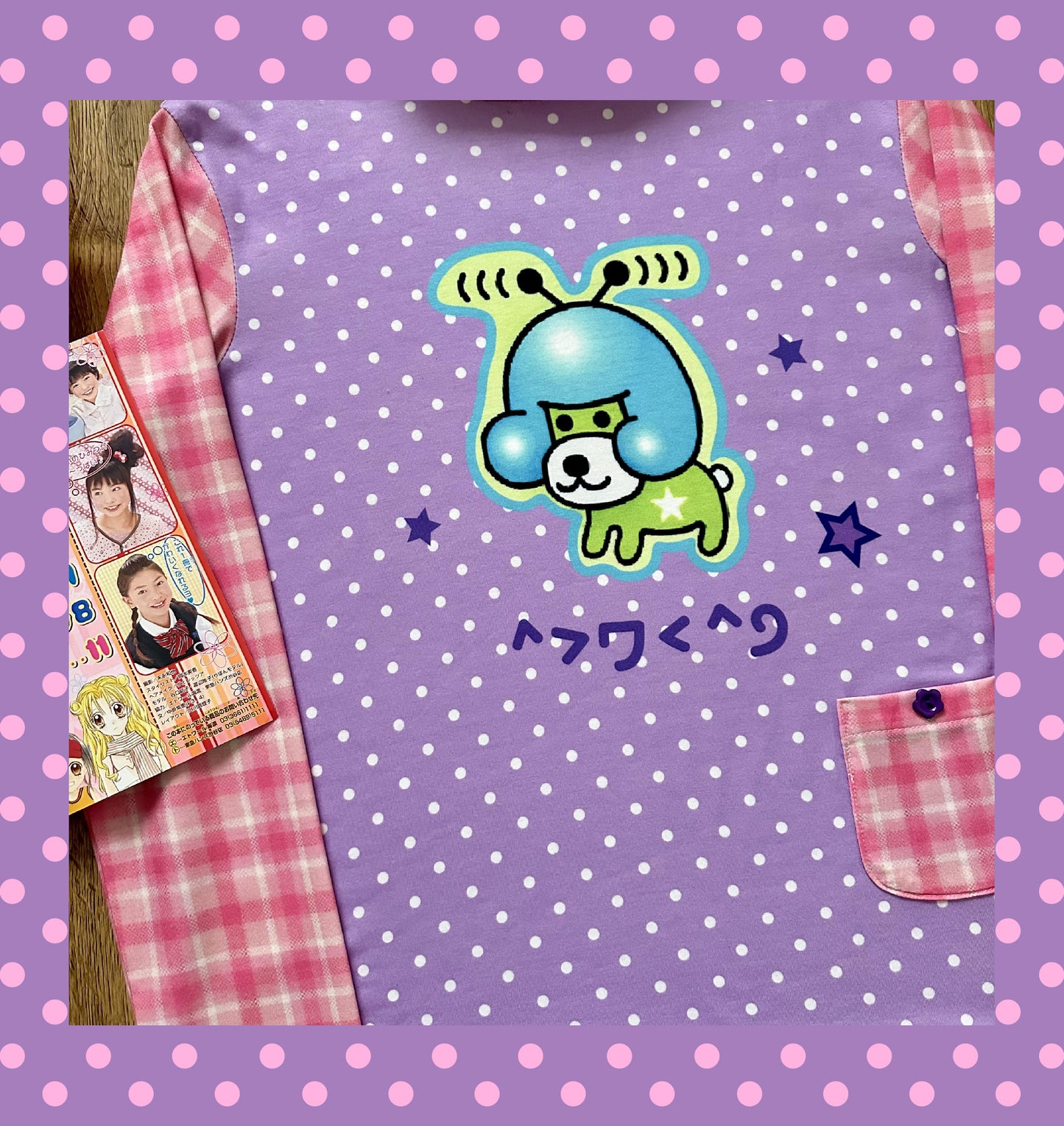 BodyTalk - Y2K Kawaii Polka Dot Print Top shirt bodytalk