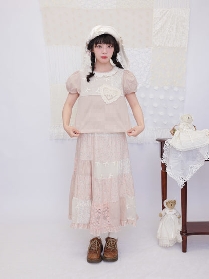 SemenCoicis - Floral Lace Patchwork Skirt skirt SemenCoicis