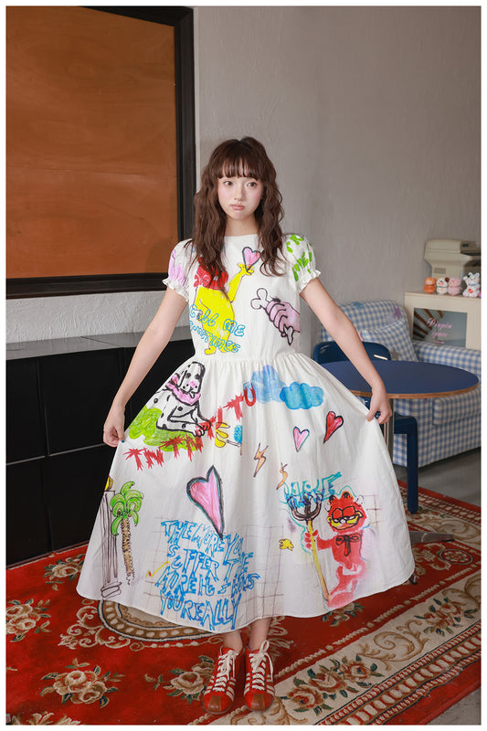 Tntntutu - Decora Kei Graffiti Dress dress tntntutu