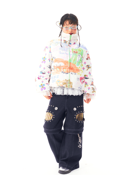 sillysis - Kawaii Illustration Down Jacket jacket sillysis