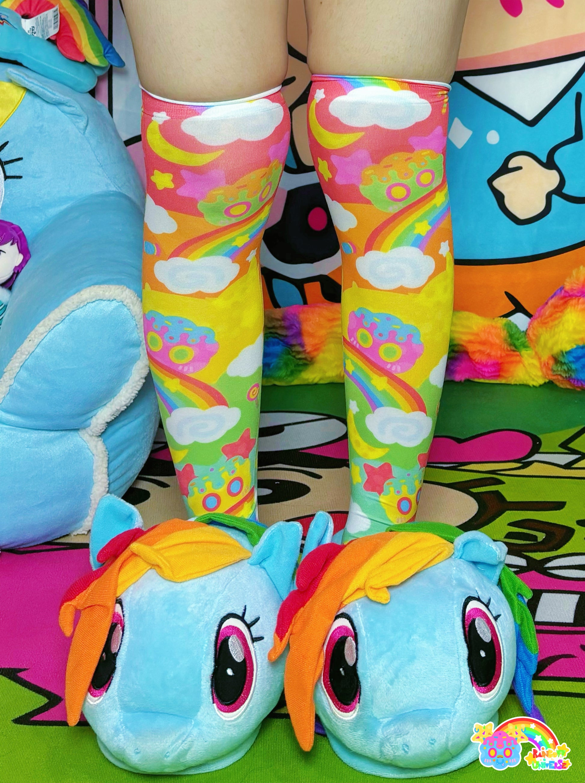 Rainbow Universe RUX - Decora Kei Shirt Skirt Socks Set set Rainbow Universe RUX