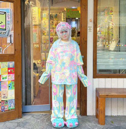 Rainbow Universe RUX - Pastel Decora Kei Two Piece Set set Rainbow Universe RUX