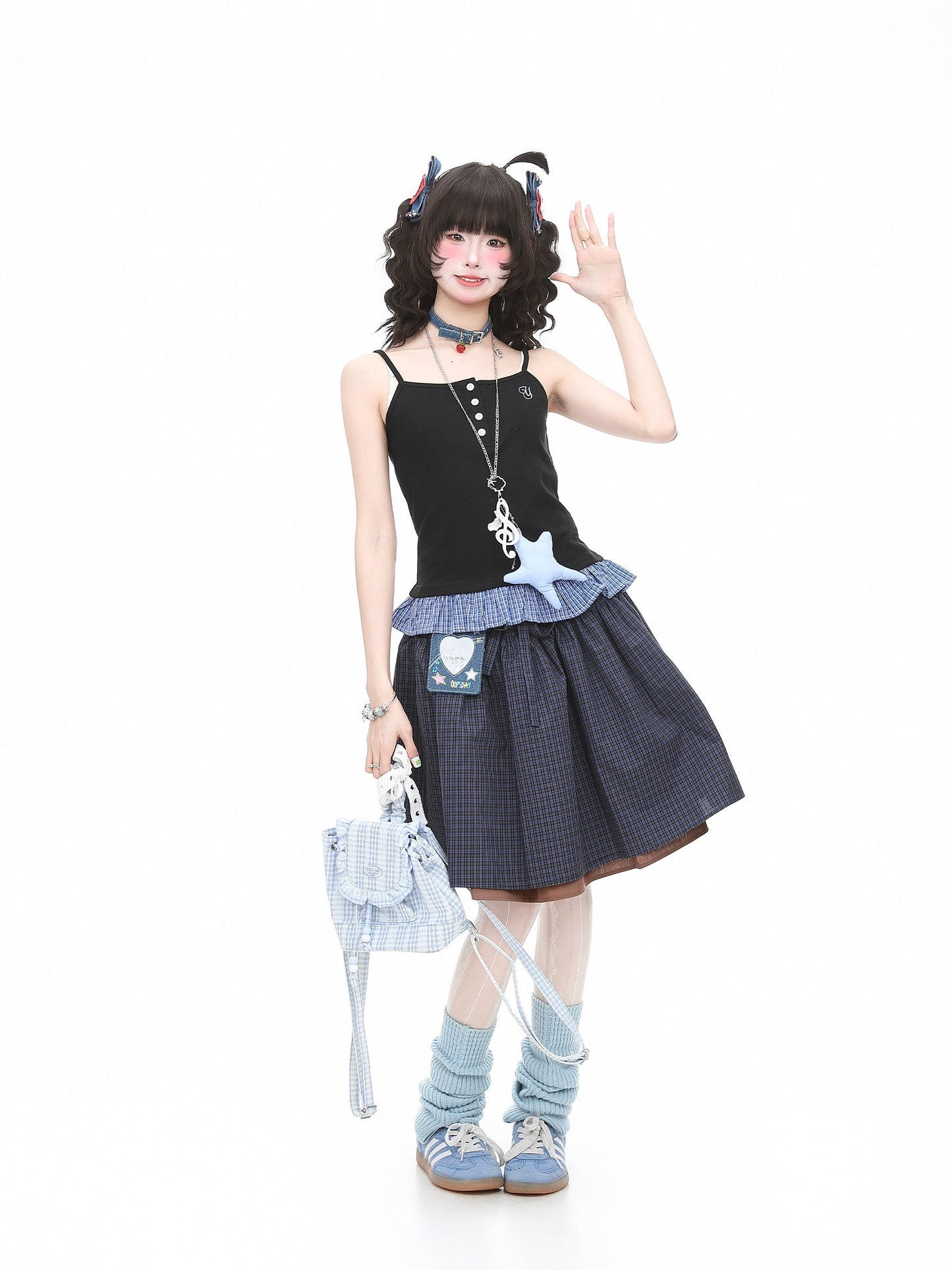 Languid Park - Plaid Layered Midi Skirt skirt Languid Park