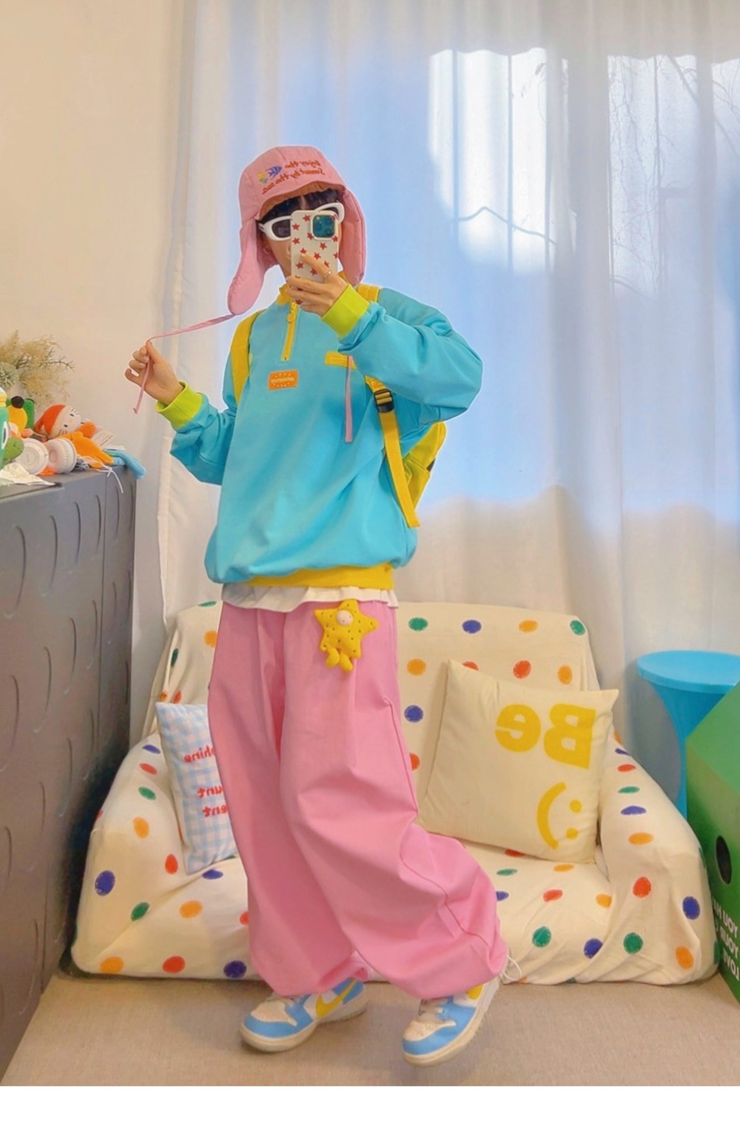 KURIOSITAET - Pink Wide-Leg Pants pants KURIOSITAET