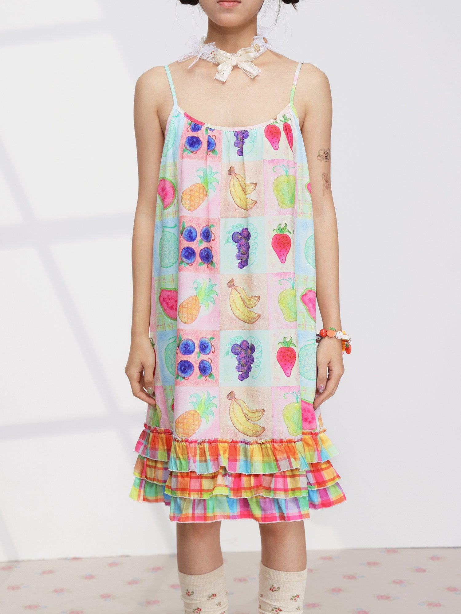 FRUITS - Fruit Ruffle Cami Dress dress Fruits