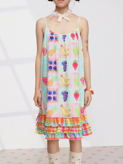 FRUITS - Fruit Ruffle Cami Dress dress Fruits