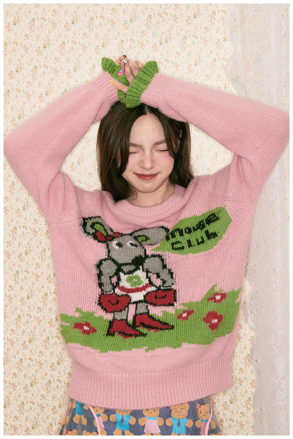 tntntutu - Pink Mouse Knit Sweater sweater tntntutu